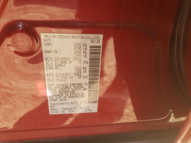 Photo 10 from auction – 2018 NISSAN ROGUE S with VIN 5N1AT2MT4JC829371