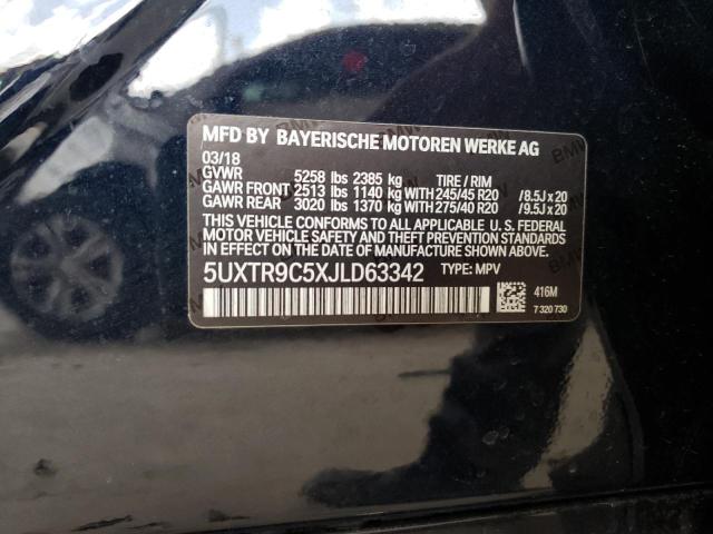 Photo 10 from auction – 2018 BMW X3 XDRIVE3 with VIN 5UXTR9C5XJLD63342