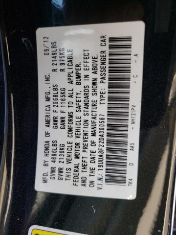 Photo 10 from auction – 2013 ACURA TL with VIN 19UUA8F22DA000587