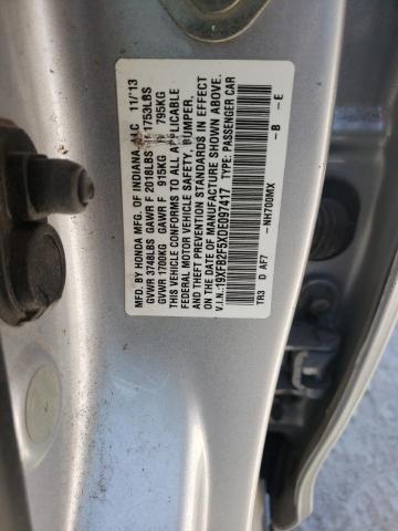 Photo 10 from auction – 2013 HONDA CIVIC with VIN 19XFB2F5XDE097417