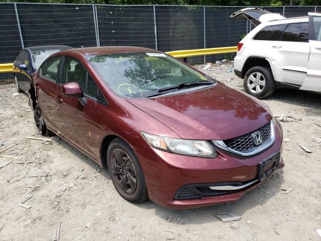 HONDA CIVIC LX 2013 with VIN 2HGFB2F52DH570829 - Photo from auction