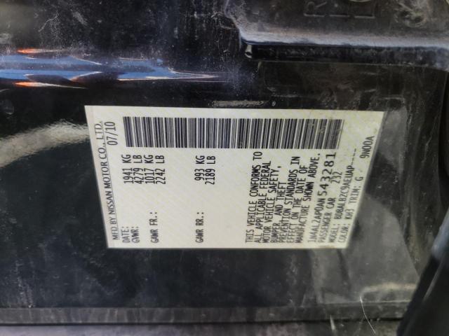 Photo 10 from auction – 2010 NISSAN ALTIMA BAS with VIN 1N4AL2AP0AN543281
