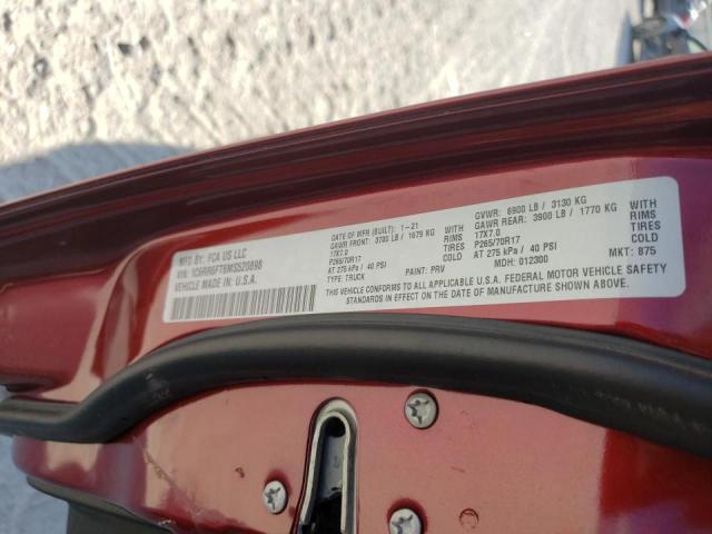 Photo 10 from auction – 2021 RAM 1500 CLASS with VIN 1C6RR6FT6MS520898