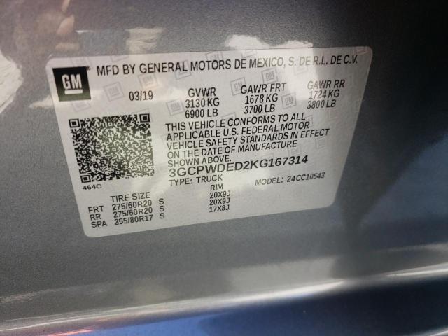 Photo 10 from auction – 2019 CHEVROLET SILVERADO with VIN 3GCPWDED2KG167314