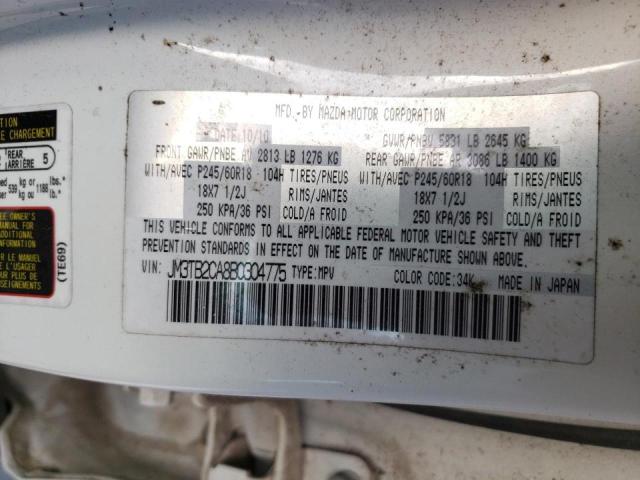 Photo 10 from auction – 2011 MAZDA CX-9 with VIN JM3TB2CA8B0304775