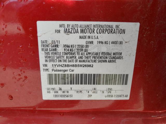 Photo 10 from auction – 2011 MAZDA 6 I with VIN 1YVHZ8BH8B5M26982