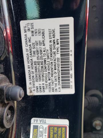 Photo 10 from auction – 2015 HONDA CR-V EX with VIN 2HKRM3H52FH551202