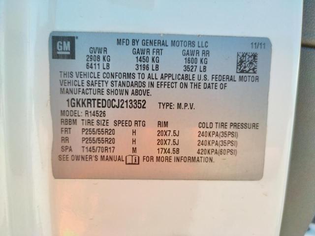 Photo 10 from auction – 2012 GMC ACADIA DEN with VIN 1GKKRTED0CJ213352