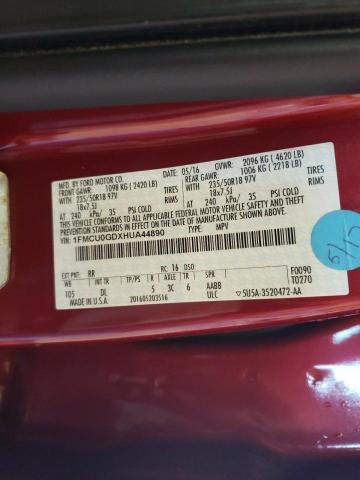 Photo 10 from auction – 2017 FORD ESCAPE SE with VIN 1FMCU0GDXHUA44890