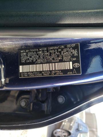 Photo 10 from auction – 2007 TOYOTA YARIS with VIN JTDBT923171136668