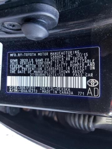 Photo 10 from auction – 2016 TOYOTA COROLLA L with VIN 2T1BURHE1GC541382