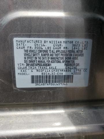 Photo 10 from auction – 2016 NISSAN SENTRA S with VIN 3N1AB7AP0GL659361