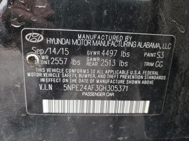 Photo 10 from auction – 2016 HYUNDAI SONATA SE with VIN 5NPE24AF3GH305371