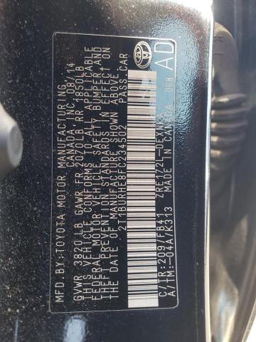 Photo 10 from auction – 2015 TOYOTA COROLLA L with VIN 2T1BURHE8FC234502