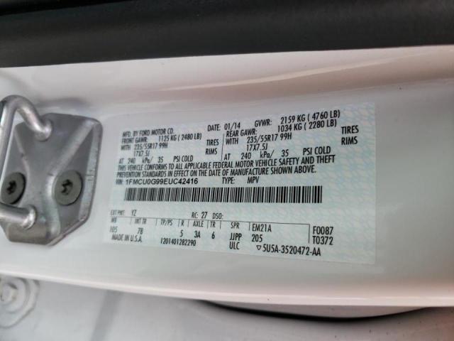 Photo 10 from auction – 2014 FORD ESCAPE SE with VIN 1FMCU0G99EUC42416
