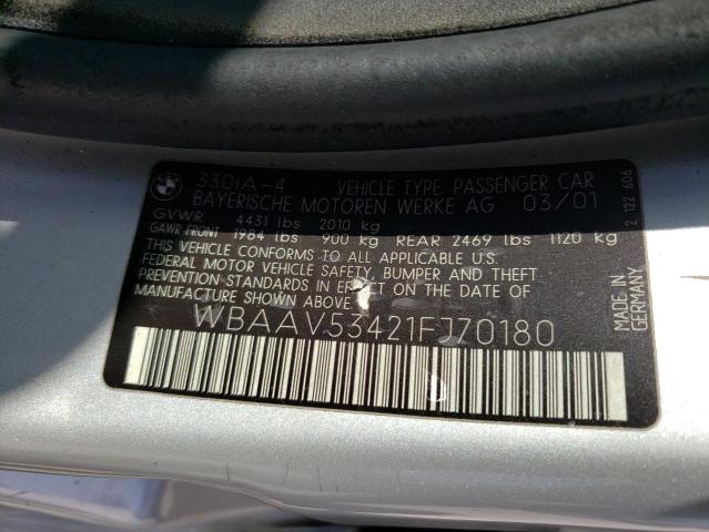Foto 10 de la subasta – 2001 BMW 330 I con VIN WBAAV53421FJ70180