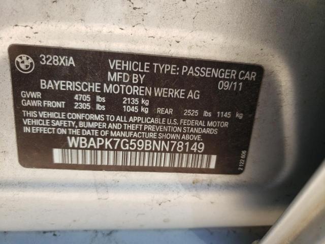 Photo 10 from auction – 2011 BMW 328 XI with VIN WBAPK7G59BNN78149