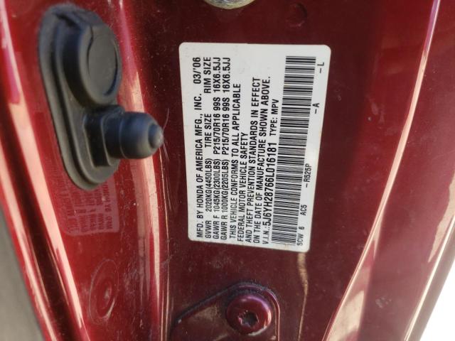 Photo 10 from auction – 2006 HONDA ELEMENT EX with VIN 5J6YH28766L016181