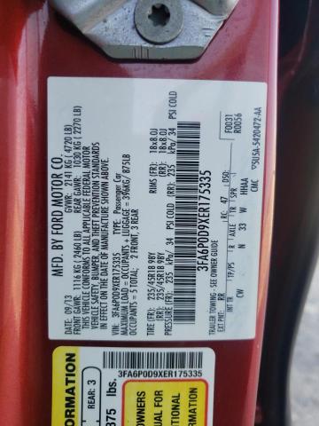 Photo 10 from auction – 2014 FORD FUSION TIT with VIN 3FA6P0D9XER175335