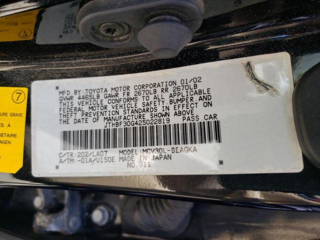 Photo 10 from auction – 2002 LEXUS ES 300 with VIN JTHBF30G425022819