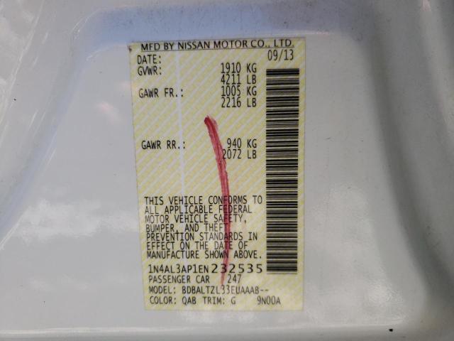 Photo 10 from auction – 2014 NISSAN ALTIMA 2.5 with VIN 1N4AL3AP1EN232535