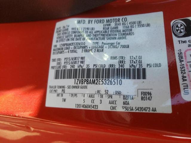 Photo 10 from auction – 2014 FORD MUSTANG with VIN 1ZVBP8AM2E5326510