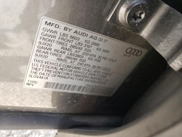 Photo 10 from auction – 2017 AUDI Q7 PREMIUM with VIN WA1LAAF71HD052188