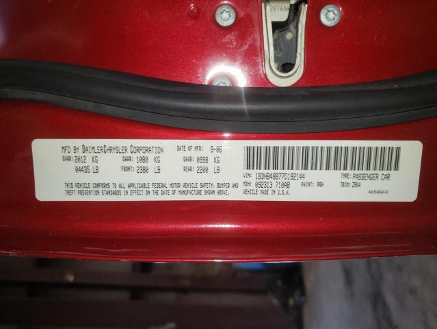 Photo 10 from auction – 2007 DODGE CALIBER SX with VIN 1B3HB48B77D192144