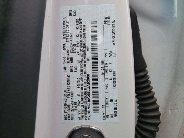 Photo 10 from auction – 2020 FORD ESCAPE SE with VIN 1FMCU0G69LUA93900