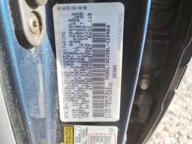 Photo 10 from auction – 2004 TOYOTA CAMRY LE with VIN 4T1BE32K54U267767