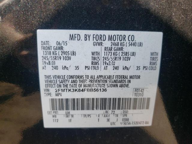 Photo 10 from auction – 2015 FORD EDGE TITAN with VIN 2FMTK3K84FBB56136