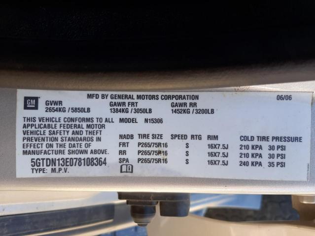 Photo 10 from auction – 2007 HUMMER H3 with VIN 5GTDN13E078108364