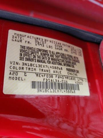 Photo 10 from auction – 2007 NISSAN VERSA S with VIN 3N1BC13EX7L458268