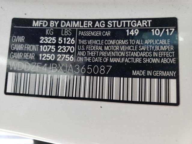 Photo 10 from auction – 2018 MERCEDES-BENZ E 300 with VIN WDDZF4JBXJA365087