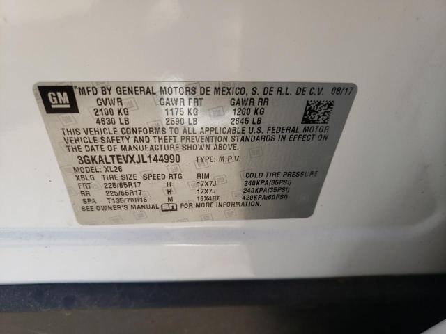 Photo 10 from auction – 2018 GMC TERRAIN SL with VIN 3GKALTEVXJL144990