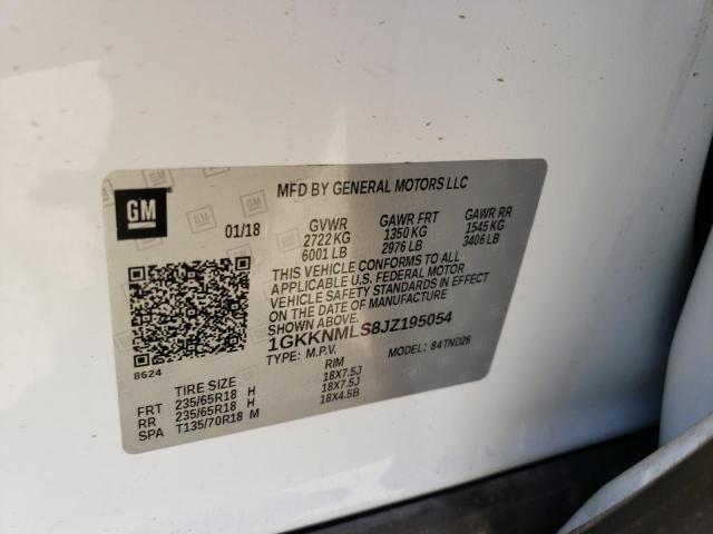 Photo 10 from auction – 2018 GMC ACADIA SLT with VIN 1GKKNMLS8JZ195054