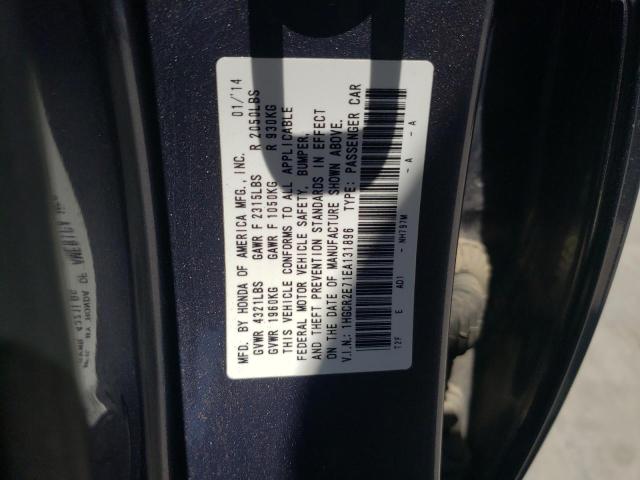 Photo 10 from auction – 2014 HONDA ACCORD EX with VIN 1HGCR2E71EA131896
