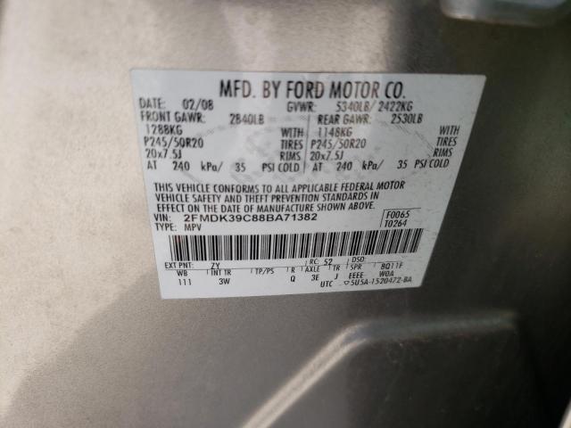 Photo 10 from auction – 2008 FORD EDGE LIMIT with VIN 2FMDK39C88BA71382