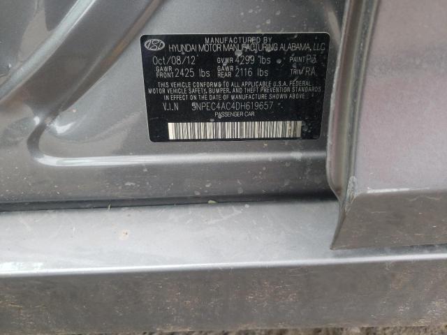 Photo 10 from auction – 2013 HYUNDAI SONATA SE with VIN 5NPEC4AC4DH619657