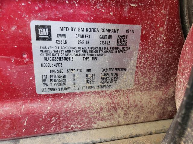 Photo 10 from auction – 2014 BUICK ENCORE with VIN KL4CJCSB9EB708912