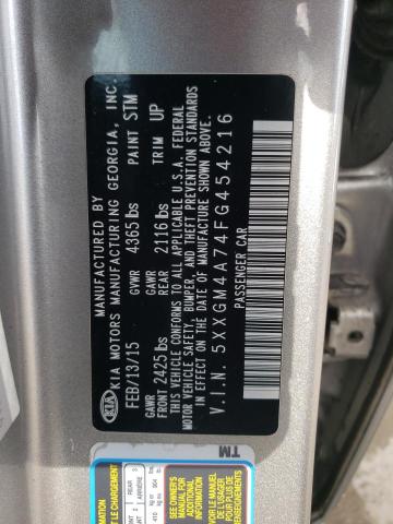 Photo 10 from auction – 2015 KIA OPTIMA LX with VIN 5XXGM4A74FG454216