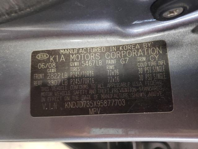 Photo 10 from auction – 2009 KIA SORENTO LX with VIN KNDJD735X95877703