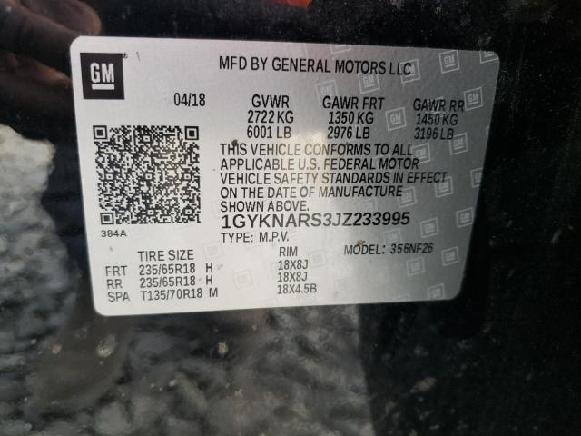 Photo 10 from auction – 2018 CADILLAC XT5 with VIN 1GYKNARS3JZ233995