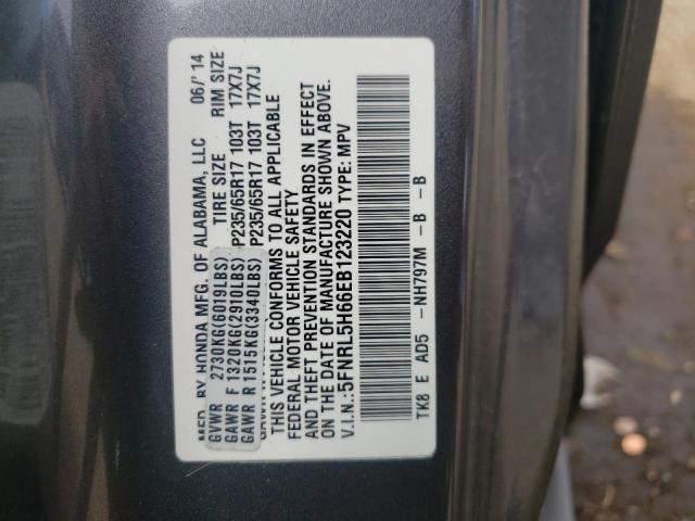 Photo 10 from auction – 2014 HONDA ODYSSEY EX with VIN 5FNRL5H66EB123220