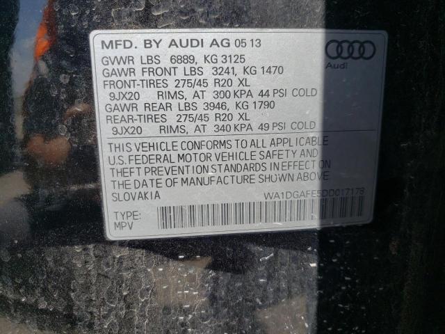 Photo 10 from auction – 2013 AUDI Q7 PRESTIG with VIN WA1DGAFE5DD017178