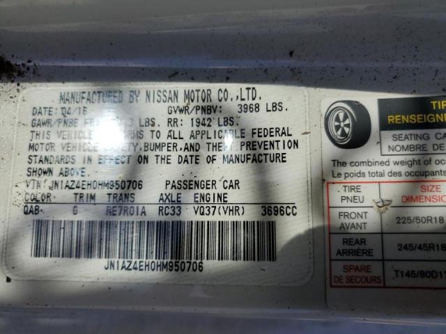 Photo 10 from auction – 2017 NISSAN 370Z BASE with VIN JN1AZ4EH0HM950706