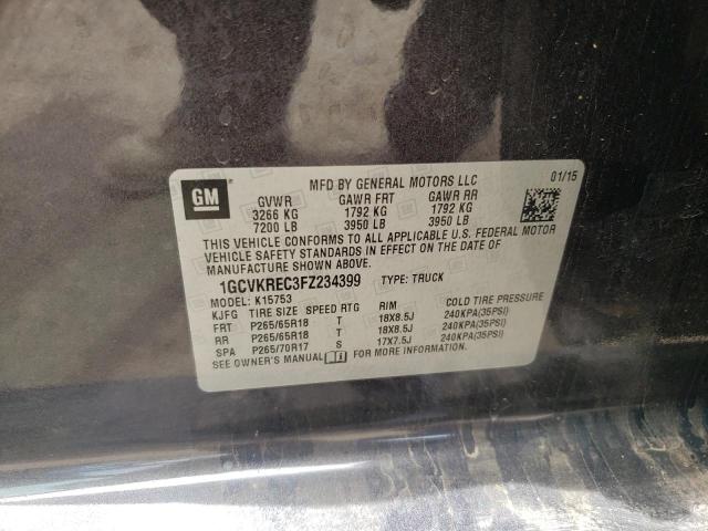 Photo 10 from auction – 2015 CHEVROLET SILVERADO with VIN 1GCVKREC3FZ234399