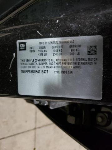 Photo 10 from auction – 2015 BUICK VERANO with VIN 1G4PP5SK0F4116477