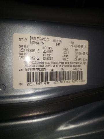 Photo 10 from auction – 2006 CHRYSLER TOWN & COU with VIN 1A4GP45R76B536170