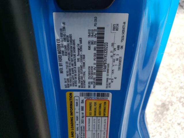 Photo 10 from auction – 2017 FORD MUSTANG with VIN 1FA6P8TH7H5320233